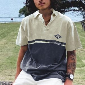 Men's Vintage Holiday Surf Polo T-Shirt, T-Shirts, , COTOSEN, Apparel Online, Cheap Clothes, Buy Now