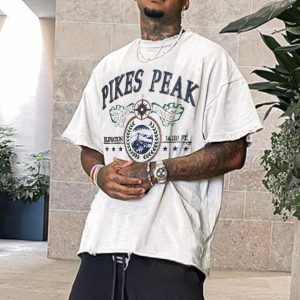 Men's Oversized Vintage Pikes Peak T-Shirt, T-Shirts, , COTOSEN, Apparel Online, Cheap Clothes, Buy Now