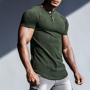 Henley Collar Slim Fit Shirt, T-Shirts, , COTOSEN, Apparel Online, Cheap Clothes, Buy Now