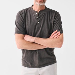Men's Henley T-Shirt Simple Casual Short Sleeve Solid Color Tee, T-Shirts, , COTOSEN, Apparel Online, Cheap Clothes, Buy Now