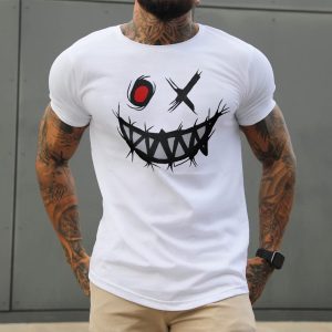 Men's Smile Print Basic Round Neck Cotton T-Shirt, T-Shirts, , COTOSEN, Apparel Online, Cheap Clothes, Buy Now