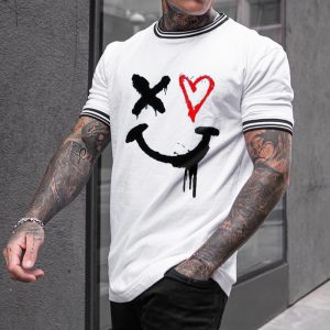 Emoji Printed Contrast Men's T-shirt, T-Shirts, , COTOSEN, Apparel Online, Cheap Clothes, Buy Now