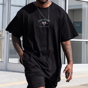 Oversized Casual Tennis Graphic Men's T-Shirt, T-Shirts, , COTOSEN, Apparel Online, Cheap Clothes, Buy Now