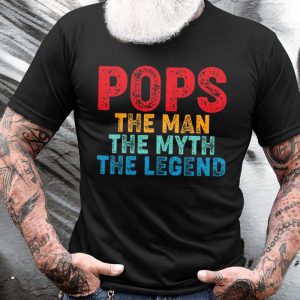 Men's Cotton T-Shirt Round Neck Short Sleeve Pops The Man The Myth The Legend, T-Shirts, , COTOSEN, Apparel Online, Cheap Clothes, Buy Now