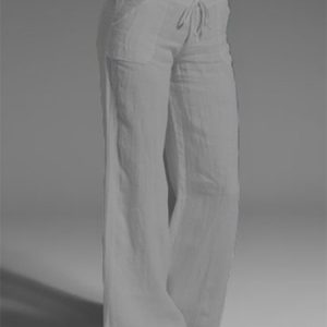 JFN Pocketed Solid Basic Pants, Pants, color:Grey|size:XXL, JustFashionNow