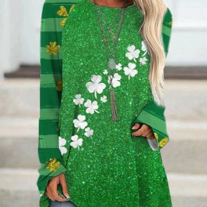 Casual Loose Plants Crew Neck T-Shirt, T-Shirts, color:Color12|size:5XL, JustFashionNow