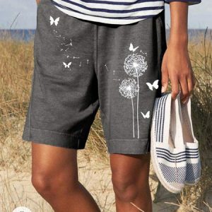 Dandelion Casual Loose Shorts, Shorts, color:Gray|size:XXL, JustFashionNow