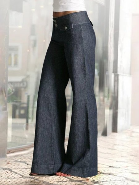 Loose Plain Casual Casual Pants, Pants, color:Gray|size:XXL, JustFashionNow
