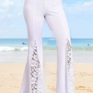 Simple Knitted Plain Regular Fit Fashion Pants, Pants, color:White|size:XXL, JustFashionNow