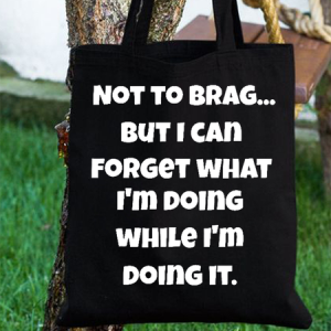 Old Geezer Funny Sayings Print Animal Shopping Tote, color:Black|size:One-size, Lilicloth.com