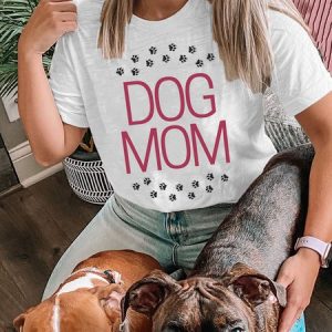 Lilicloth X Funnpaw X Kat8lyst Dog Mom Women's T-Shirt, color:White|size:3XL, Lilicloth.com