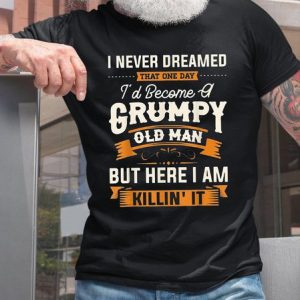 Men's I'd Become A Grumpy Old Men Casual Crew Neck Short Sleeve T-shirt, T-shirts, Lilicloth.com