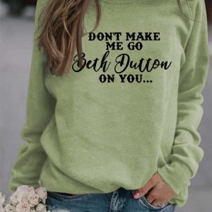 Casual Crew Neck Letter Pattern Sweatshirt, Hoodies & Sweatshirts, color:Green|size:XXL, Noracora