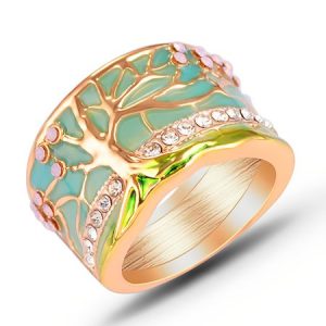 JFN Vintage Epoxy Epoxy Diamond Tree of Life Ring, Rings, color:As Picture|size:10, JustFashionNow