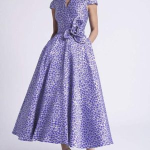 Elegant Regular Fit V Neck Dress & Party Dress, Wedding Guest Dresses, color:Purple|size:XXL, Stylewe