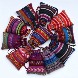 Ethnic Drawstring Storage Bag, Women's Bags, color:Multicolor|size:One-size, JustFashionNow