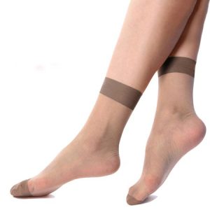 1 pair Women Minimalist Silk socks, Socks, color:Coffee|size:One-size, JustFashionNow
