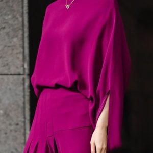 Simple Plain Urban Loose Long Sleeve  Shirt, Blouses and Shirts, color:Rose Red|size:XXL, Stylewe