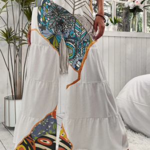 Geometric Loose Vacation Pants, Pants, color:Color15|size:XL, JustFashionNow