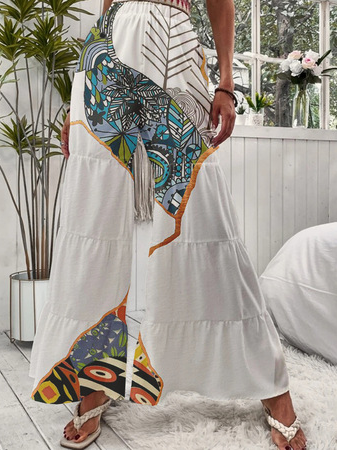 Geometric Loose Vacation Pants, Pants, color:Color15|size:XL, JustFashionNow