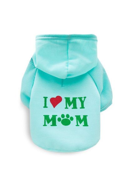 Lilicloth X Funnpaw I Love My Mom Dog Outfit, color:Green|size:XL, Lilicloth.com