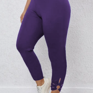 Jersey Casual Tight Legging, BOTTOM, color:Purple|size:3X, Noracora