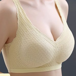 Breathable and comfortable non-marking big breasts vest style light underwear, Bra & Bra Sets, color:Khaki|size:XXL, JustFashionNow
