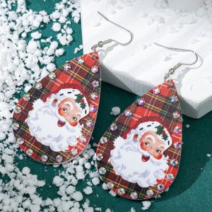 Santa Claus Earring Jacket, Earring, color:Red, Noracora