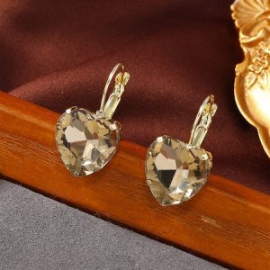 Elegant Love Crystal Pattern Earrings Daily Casual Party Women Jewelry, Earrings, color:As Picture|size:One-size, JustFashionNow