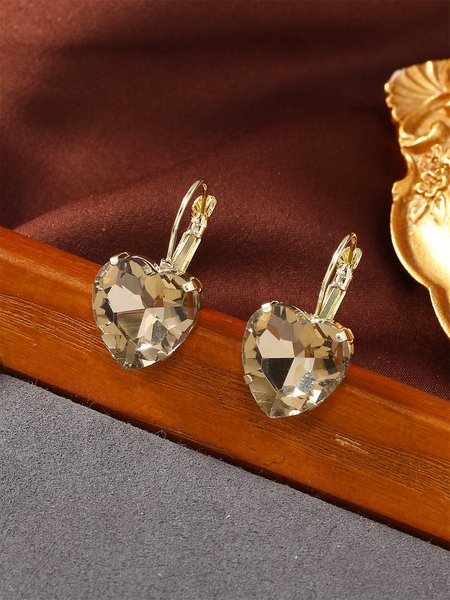 Elegant Love Crystal Pattern Earrings Daily Casual Party Women Jewelry, Earrings, color:As Picture|size:One-size, JustFashionNow