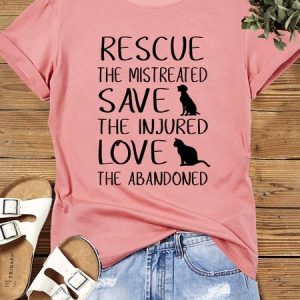 Women's Casual Love The Abandoned Crew Neck Regular Fit T-Shirt, T-shirts, Lilicloth.com
