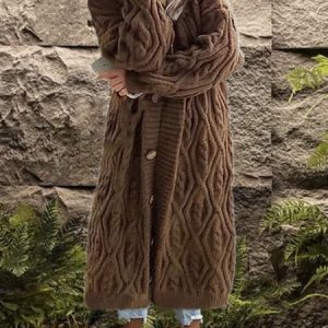 Casual Plain V Neck Cardigan, Sweaters, color:Coffee|size:3XL, JustFashionNow