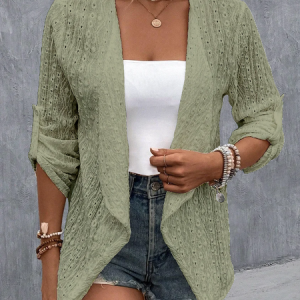 Womens Loose Casual Others Plain Kimono, Kimono, color:Green|size:XXL, catalog Noracora shop