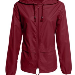 Casual Plain Shawl Collar water proof Jacket, Jackets, color:Wine Red|size:XXL, JustFashionNow