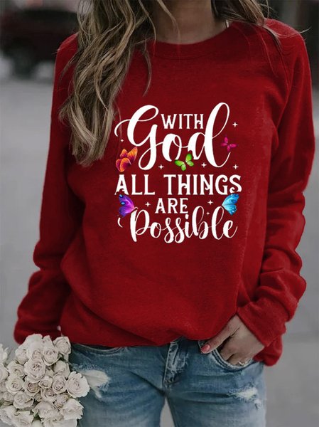 Text Letters Loose Crew Neck Casual T-Shirt, T-Shirts, color:Wine Red|size:3XL, JustFashionNow