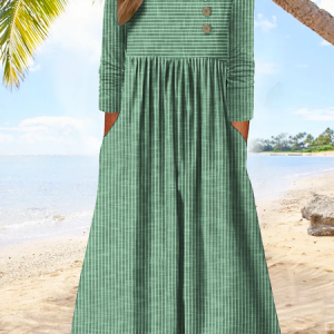 Jersey Casual Asymmetrical Loose Dress, Midi, color:Green|size:XXL, catalog Noracora shop