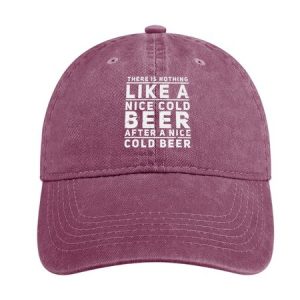 MenвЂ™s There Is Nothing Like A Nice Cold Beer Adjustable Denim Hat, Men's Accessories, Lilicloth.com