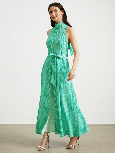Daily Long Halter Regular Fit Vacation Shirt, Blouses and Shirts, color:Green|size:XXL, Stylewe