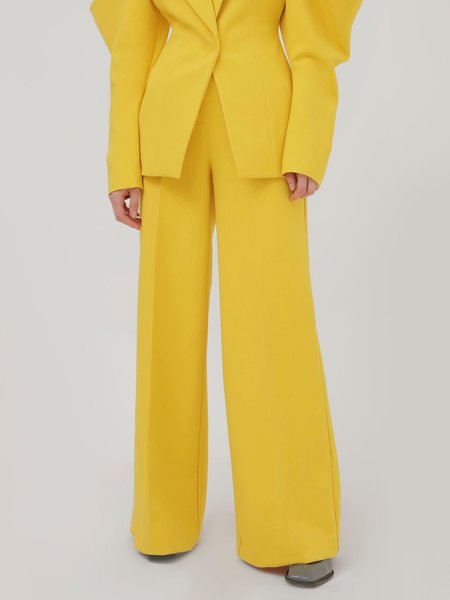 Elegant Regular Fit Fashion Pants, Pants, color:Yellow|size:XXL, Stylewe