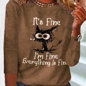 Casual Crew Neck T-Shirt, T-Shirts, color:Brown|size:XXL, JustFashionNow