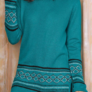 Crew Neck Wool/Knitting Regular Fit Sweater, Sweaters, color:Green|size:XXL, JustFashionNow