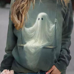 Casual Crew Neck 3D Printing Sweatshirt, Hoodies & Sweatshirts, color:Gray|size:XXL, Noracora