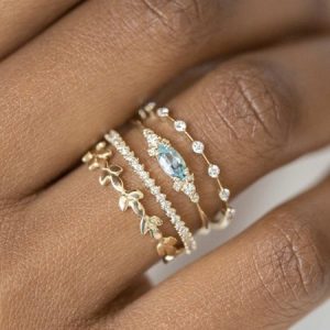 Alloy Ring, Rings, color:Golden|size:9, JustFashionNow