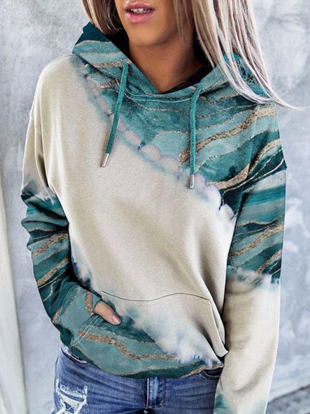 JFN Hooded Abstract Vacation Sweatshirt, Sweatshirts & Hoodies, color:Blue|size:3XL, JustFashionNow