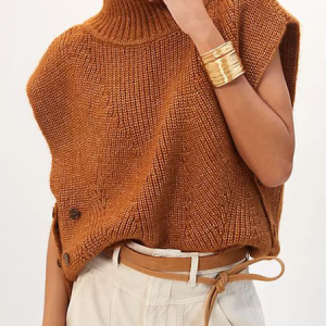 Crew Neck Regular Fit Plain Elegant Sweater, Pullovers, color:Brown|size:XXL, Stylewe