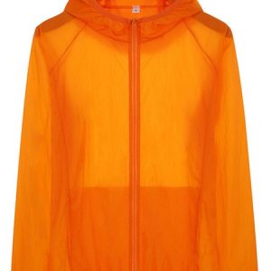 Casual Plain Regular Fit sun protection Hoodie Jacket, Jackets, color:Orange|size:4XL, JustFashionNow