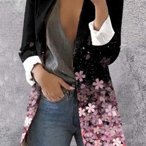 Casual Plaid Shawl Collar Regular Fit Blazer, Blazers, color:Pink|size:3XL, JustFashionNow