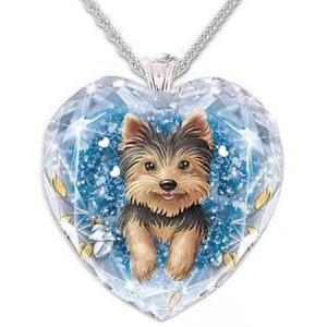 Crystal Animal Dog Necklace, color:Brown|size:One-size, Lilicloth.com