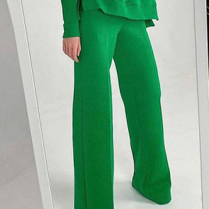 Micro-Elasticity Casual Loose Plain Casual Long Pants, Pants, color:Green|size:XXL, Stylewe