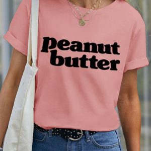 Lilicloth X Funnpaw Women's Peanut Butter And Jelly Pet Matching T-Shirt, color:Pink|size:XXL, Lilicloth.com